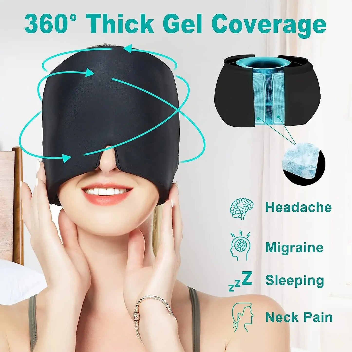 Migraine Relief Cap with Dual Therapy